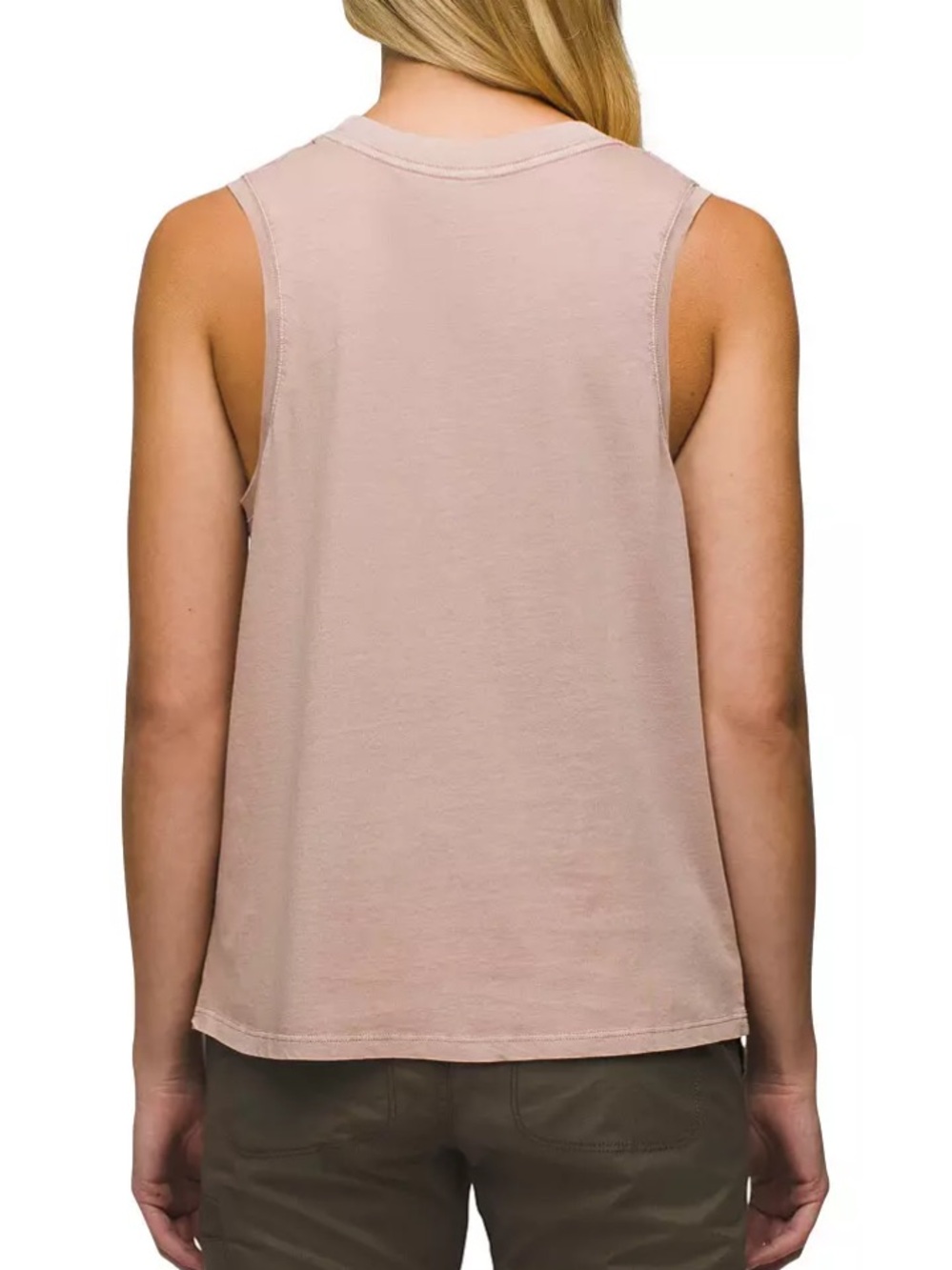 Prana Women’s Everyday Vintage Washed Tank Taupe/Pink Size Large